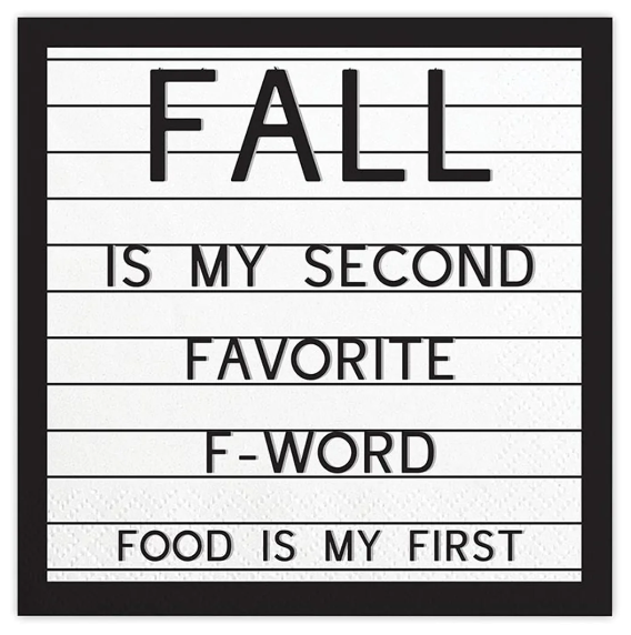 Fall Fav Word Bev Napkin