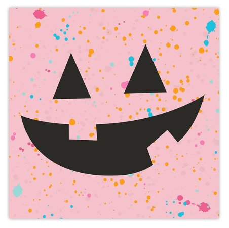 Pink Jackolantern Bev Napkin