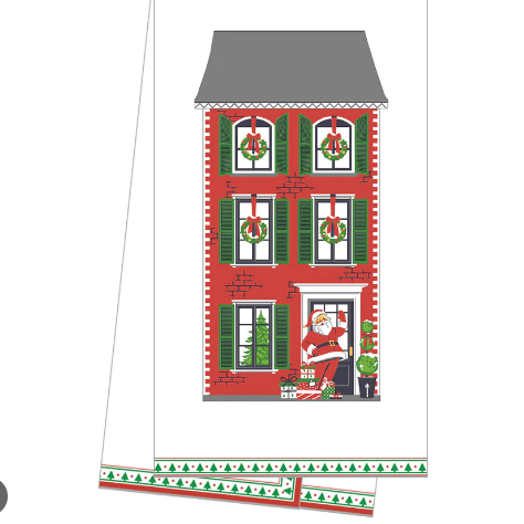 Santa House Tea Towel