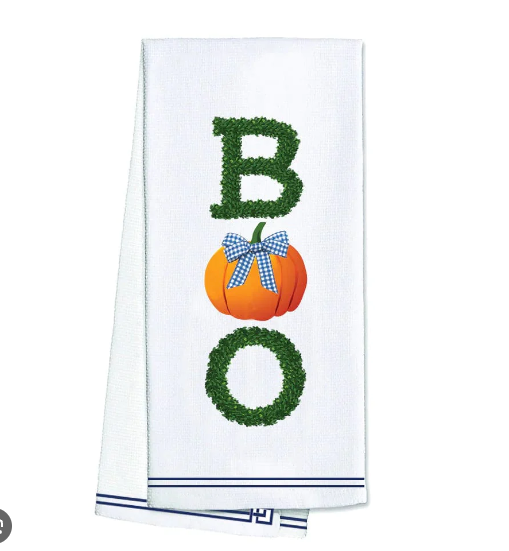 Boo Boxwood Tea Towel