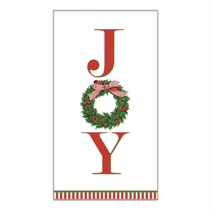 Joy Holly Wreath Guest Towels
