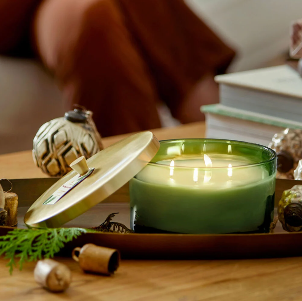 Green 4-Wick Candle, Frasier Fir