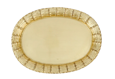 Large Gold Oval Tray