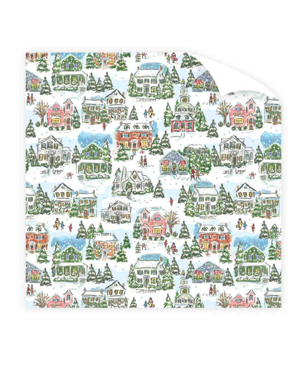 CHRISTMAS VILLAGE WRAPPING PAPER ROLL