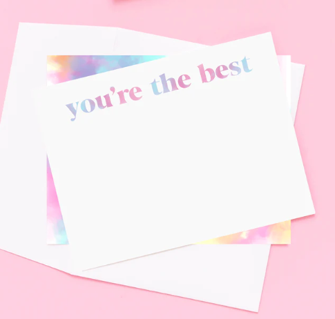 YOU'RE THE BEST TIE DYE NOTECARDS