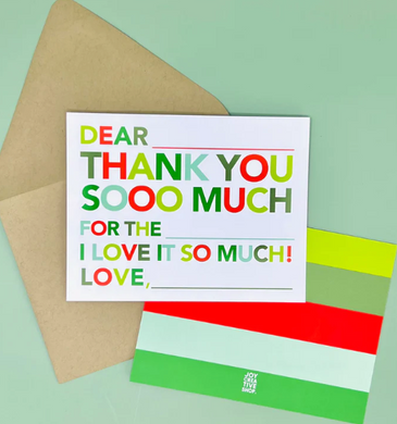KIDS FILL IN THANK YOU NOTES