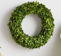Round Preserved Natural Boxwood Wreath