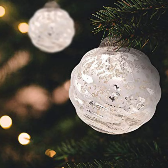 Silver Swirl Ornament