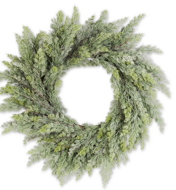 Powdered Cedar Wreath