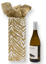 Load image into Gallery viewer, Go Wild Gold &amp; White Wine &amp; Bottle Gift Bag