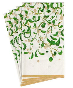 Modern Mistletoe Paper Guest Towel Napkins