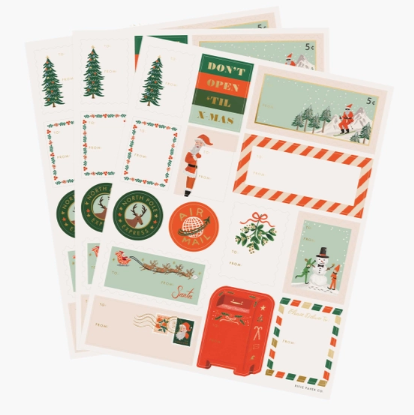 Santa Stickers & Labels