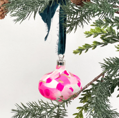Pink Hand Painted Ornament