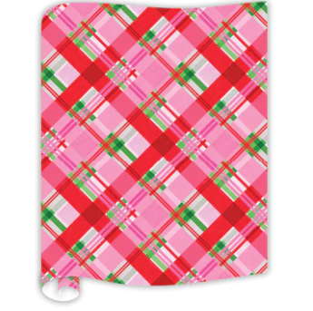 Pink and Red Plaid Table Runner