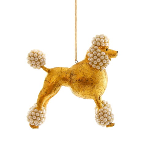 Gold Poodle Ornament