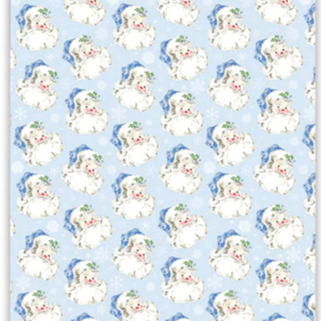 Blue Santa Wrapping Paper