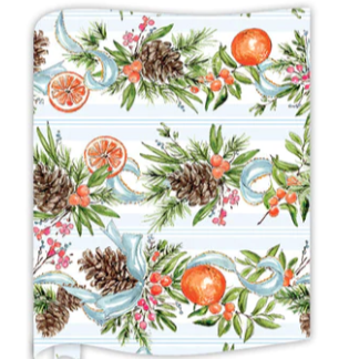 Citrus Pine Cone Wrapping Paper