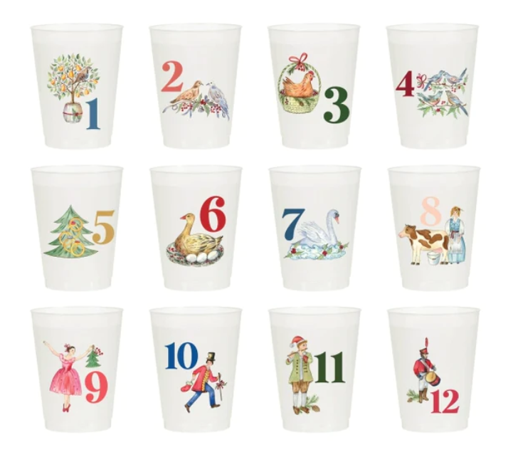 12 Days of Christmas Cups