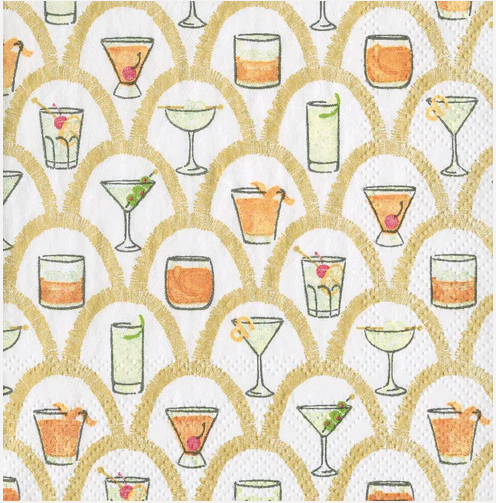 Deco Cocktails Cocktail Napkin