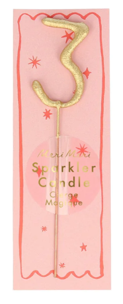 Mini Gold Sparkler Candle