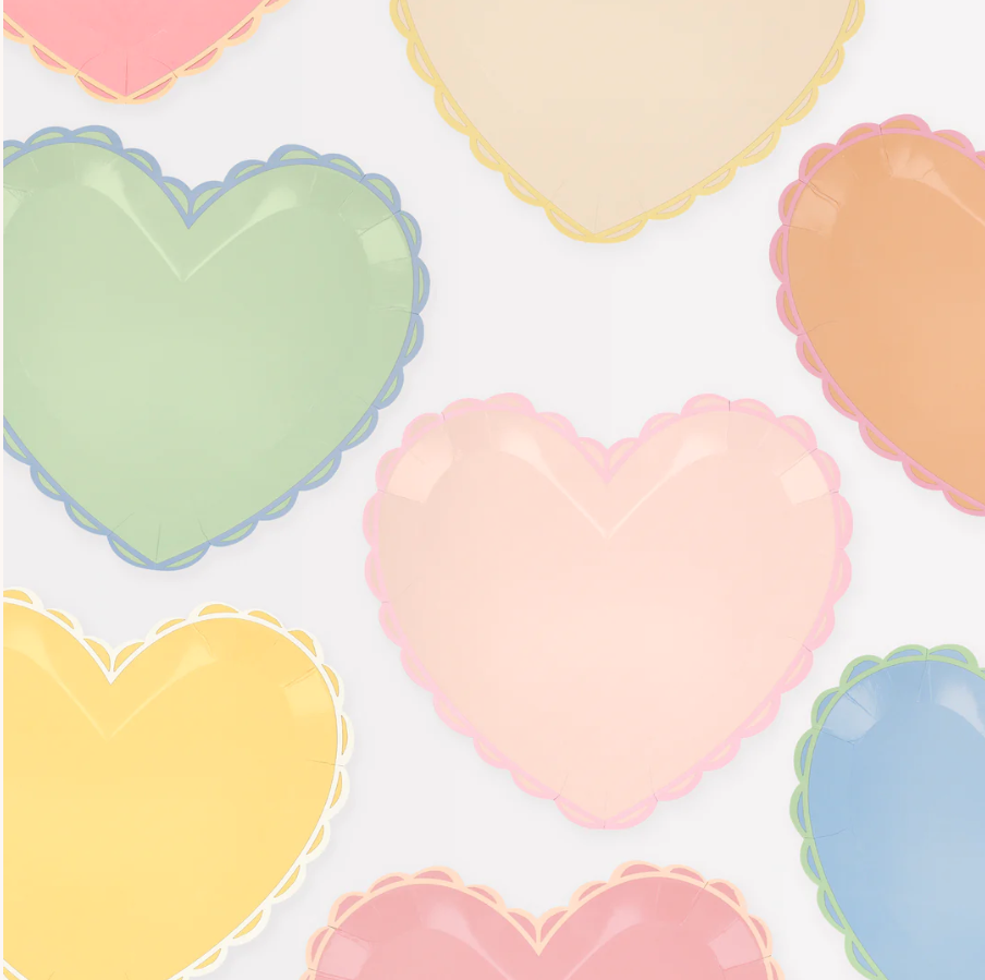 Pastel Heart Large Plates