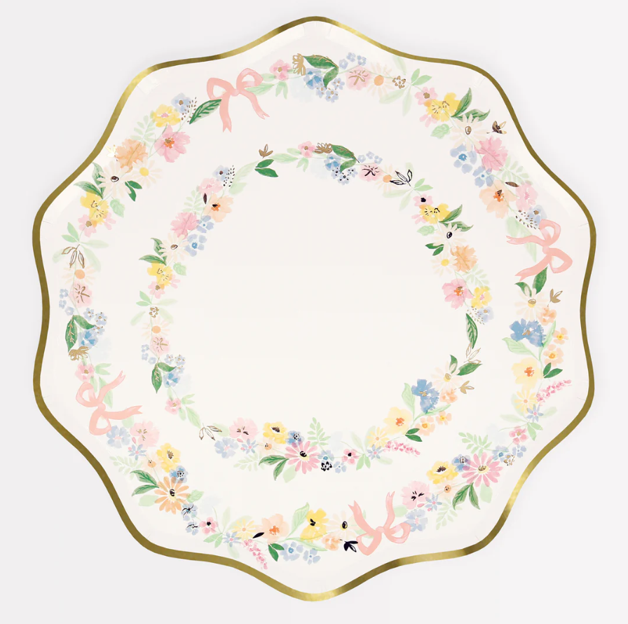 Elegant Floral Dinner Plates