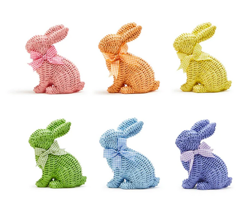 Basket Weave Bunny w/ Bow