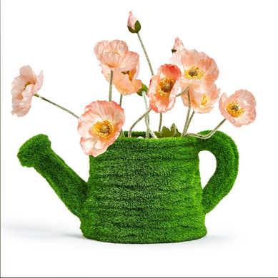 Faux Moss Watering Can