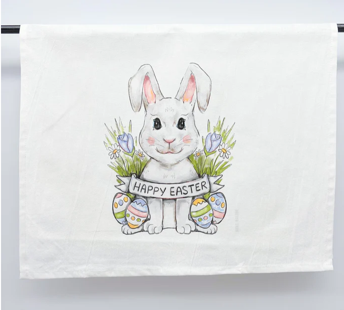 Happy Bunny Tea Towel