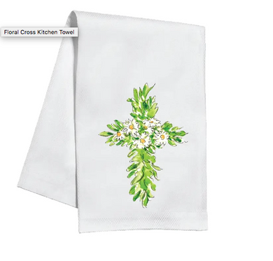 Greenery Cross Tea Towel