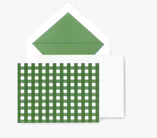 Gingham Notecard Set