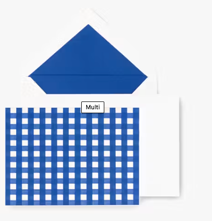 Gingham Notecard Set