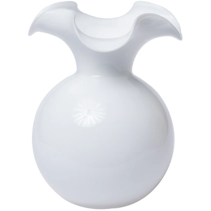 Vietri Hibiscus White Medium Vase