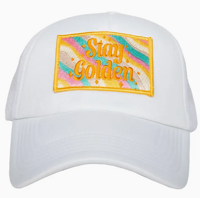 Stay Golden White Trucker Hat