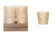 Load image into Gallery viewer, Natural Wooden Snack Cups