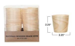 Natural Wooden Snack Cups