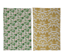 Load image into Gallery viewer, Palm Trees &amp; Chinoiserie Tea Towels