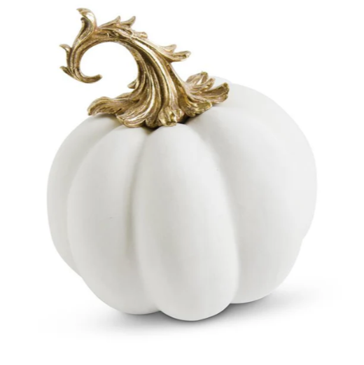 Velvet Pumpkin with Gold Stem