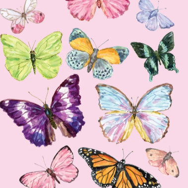 Pink Butterflies Gift Wrap