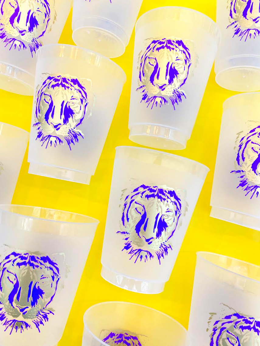 Tiger Face Shatterproof Cups