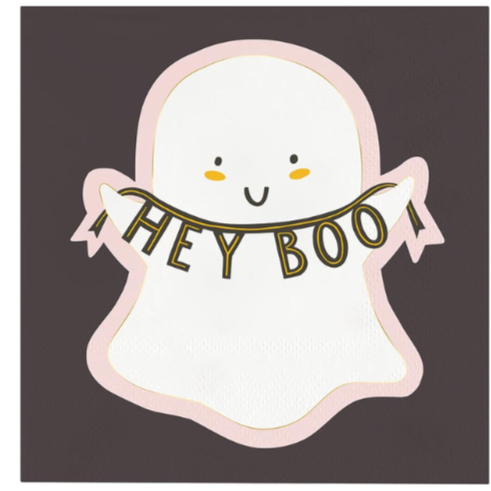 Hey Boo Ghost Cocktail Napkin