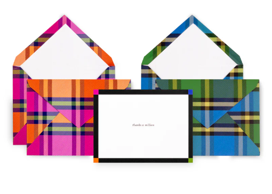 Grand Plaid Notecard Set