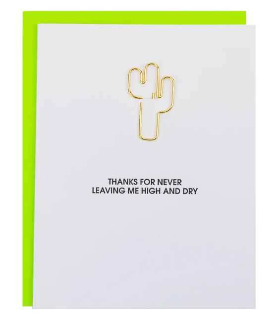 Cactus Paper Clip Card