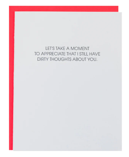 Dirty Thoughts - Letterpress Card