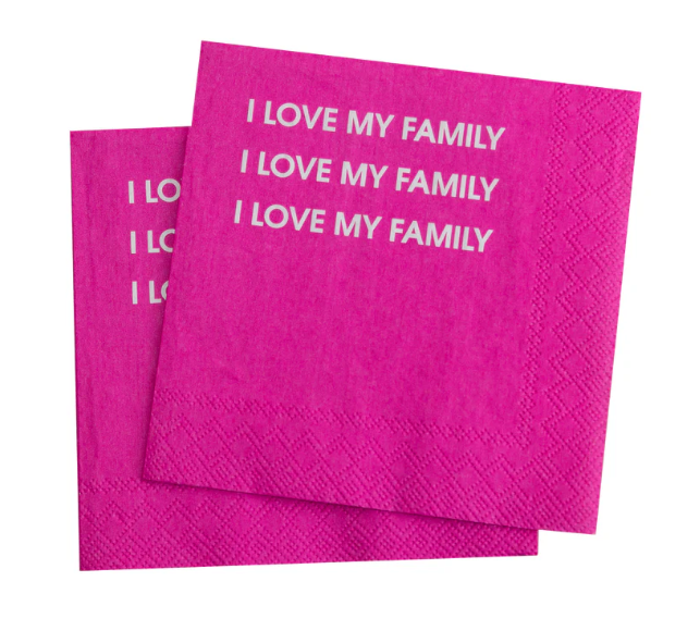 I Love My Family Napkins