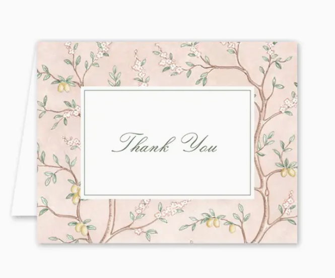 Pink Garden Thank You Cards