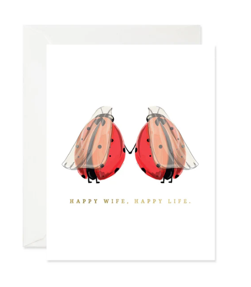 Happy Wife Ladybug Card