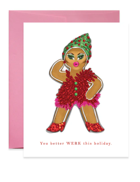 Gingerbread Drag Queen Card