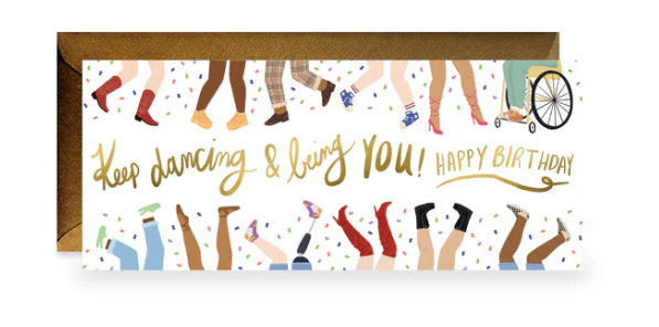 Dancing Legs Birthday Card