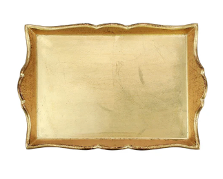 Florentine Gold Rectangular Tray